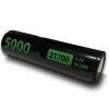 21700 Battery Lithium-ion Flat Top Cell Flashlight Battery [1-Pack]