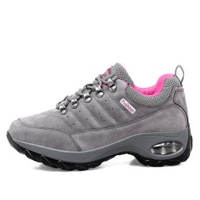 Sneakers Air Cushion Sole Casual Shoes (Option: Grey rose red-37)