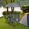 Portable Folding Picnic Double Chair With Umbrella